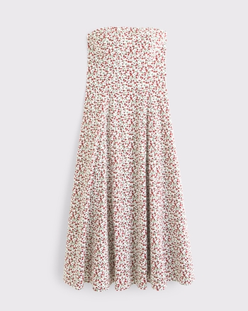 The A&F Mila Strapless Midi Dress