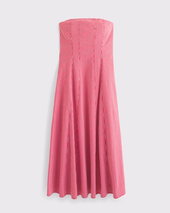 Women's The A&F Mila Strapless Midi Dress | Women's Dresses & Jumpsuits | Abercrombie.com