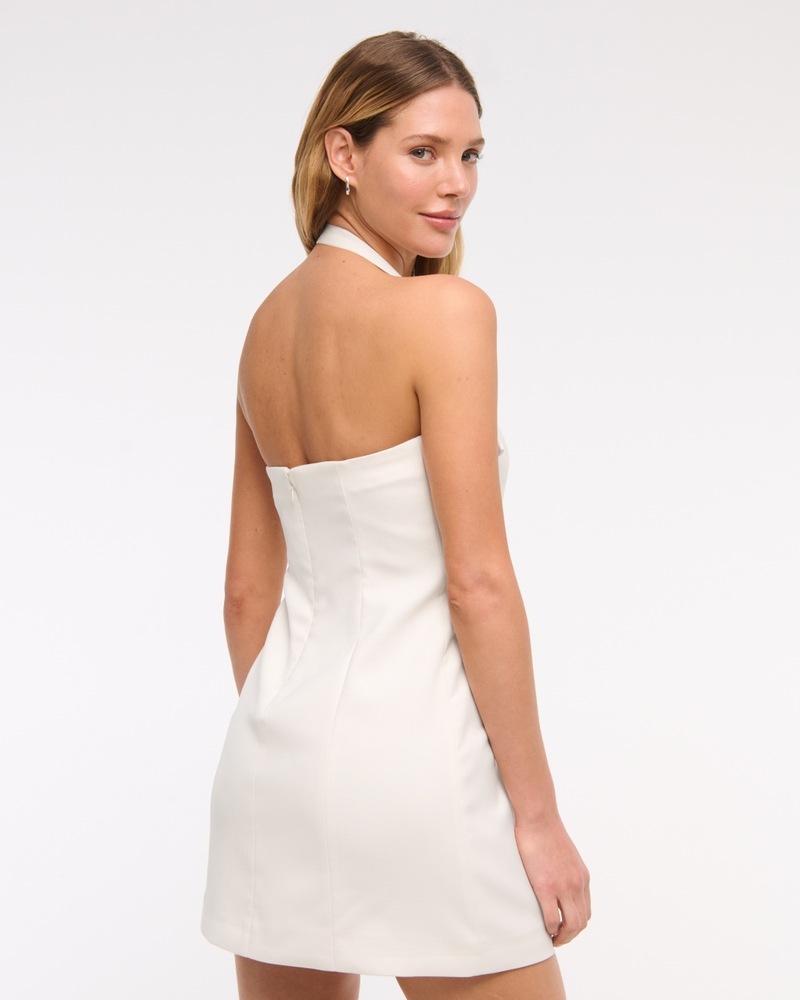 Halter Tailored Mini Dress