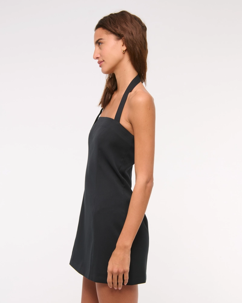 Halter Tailored Mini Dress