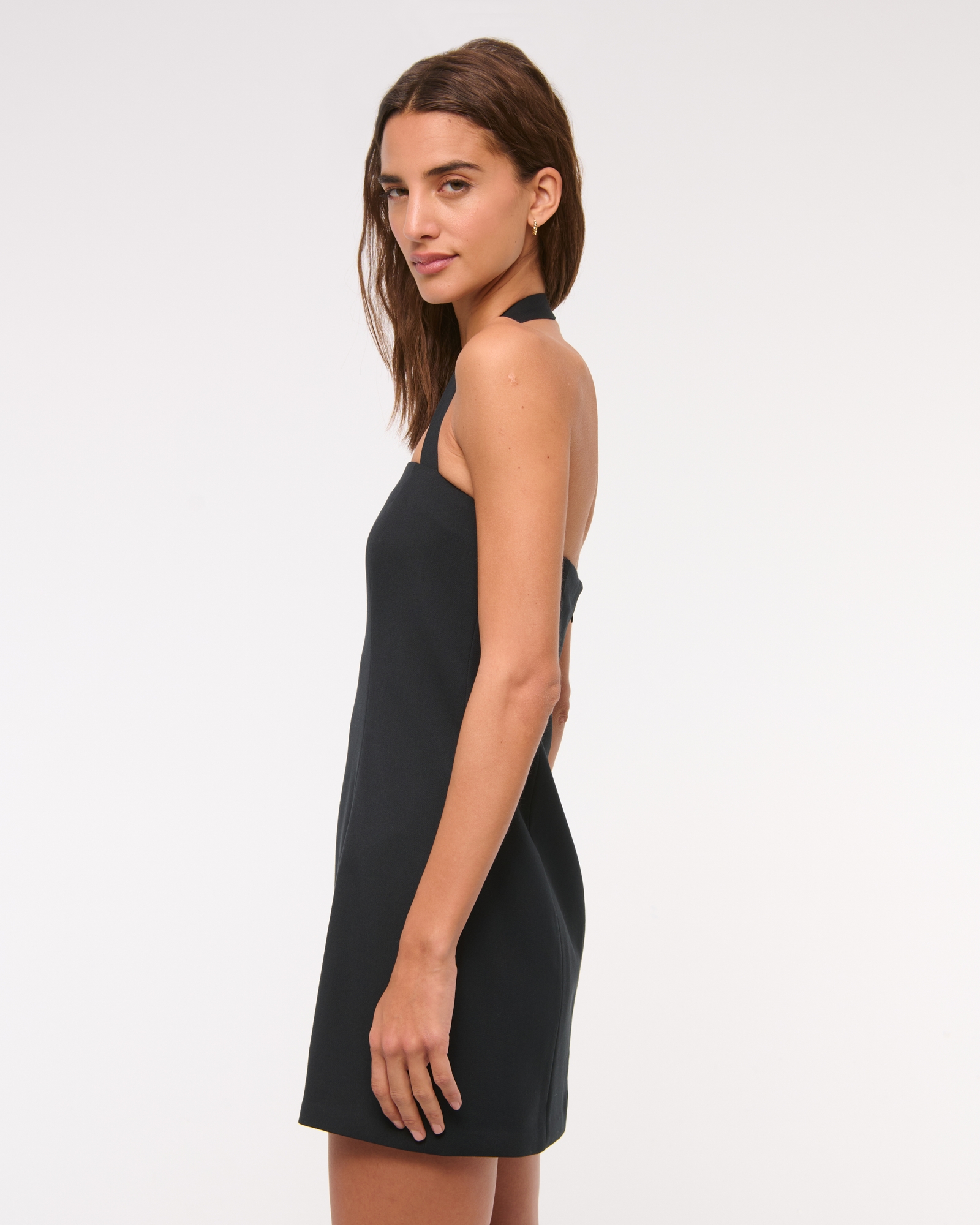 Halter Tailored Mini Dress