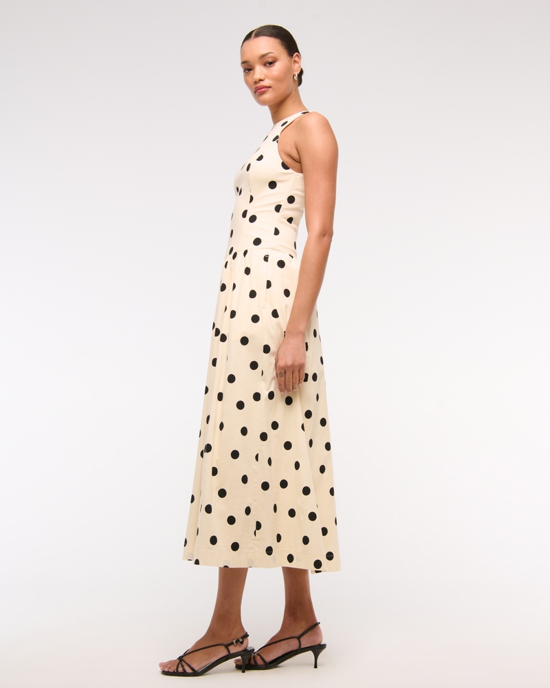 Drop-Waist Midi Dress