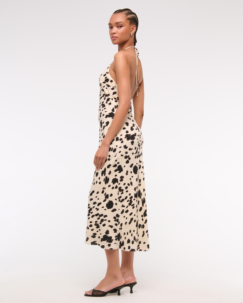 Women's Halter Slip Midi Dress Women's Clearance