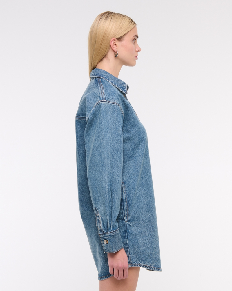 Denim Mini Shirt Dress