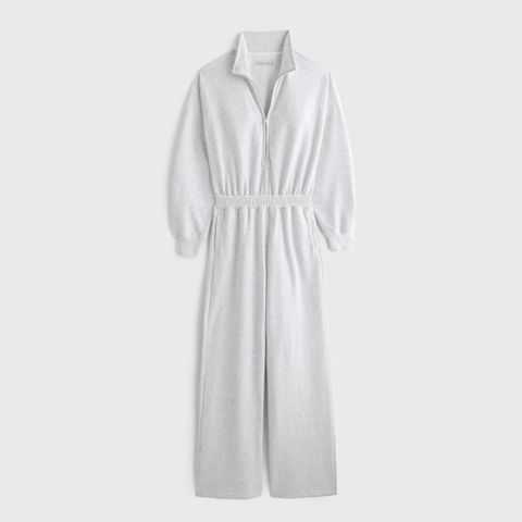 Женские комбинезоны Abercrombie & Fitch Long-Sleeve Half-Zip Fleece Jumpsuit