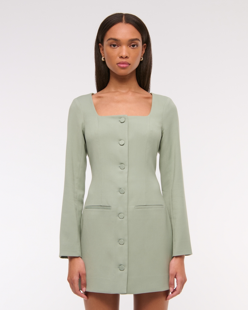 The A&F Mara Long-Sleeve Mini Dress