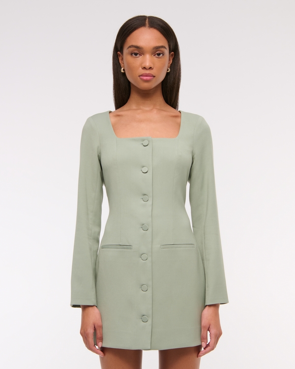 The A&F Mara Long-Sleeve Mini Dress