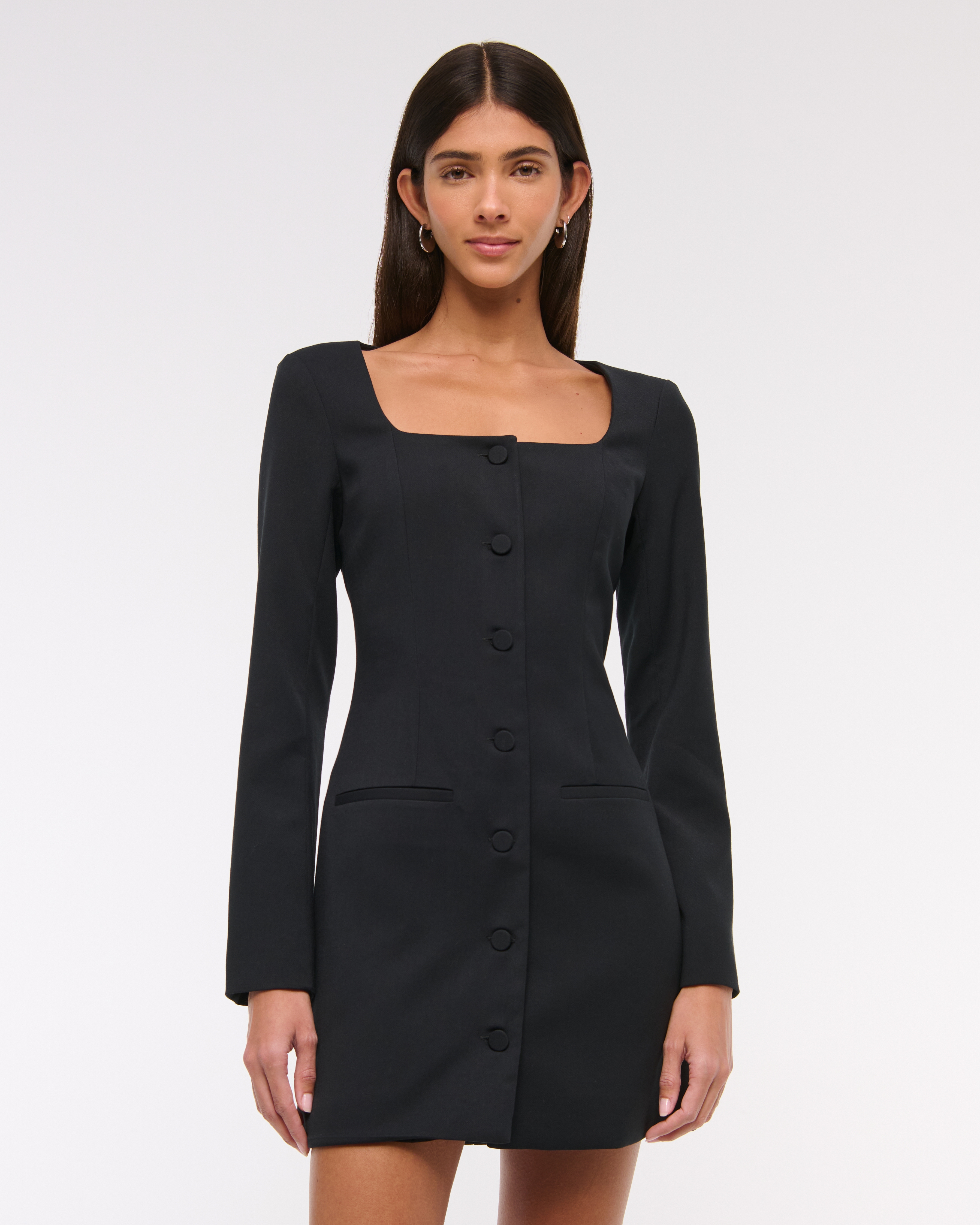 Women's The A&F Mara Long-Sleeve Mini Dress | Women's