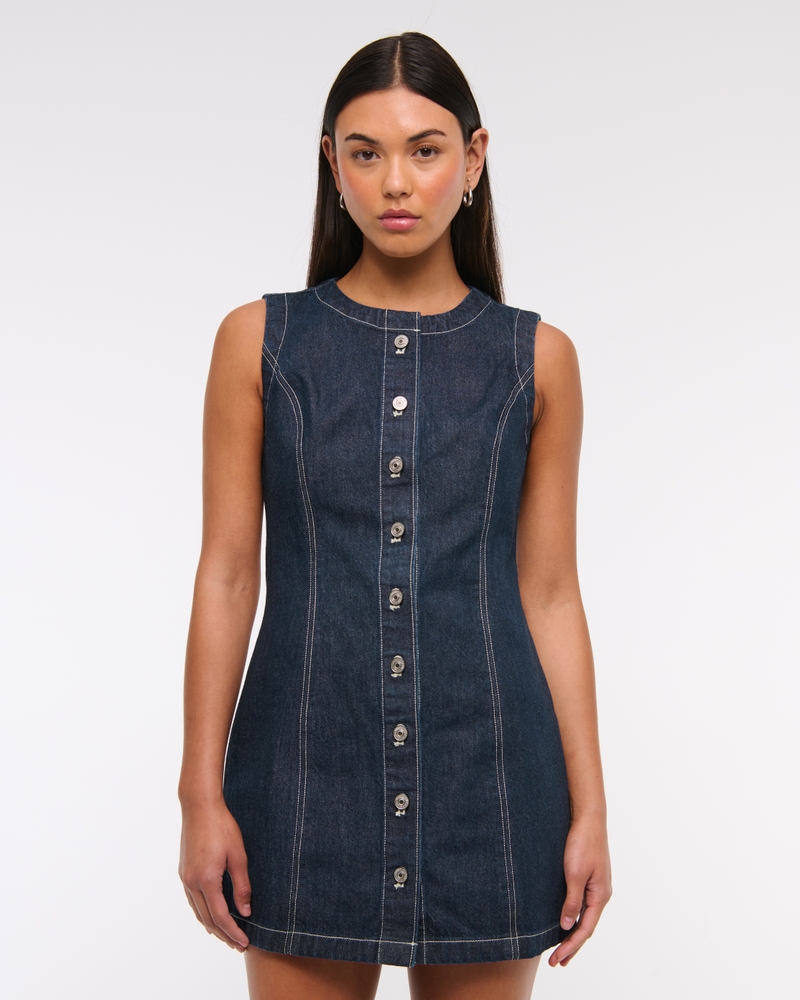 Women's The A&F Mara High-Neck Vest Mini Dress Women's Clearance