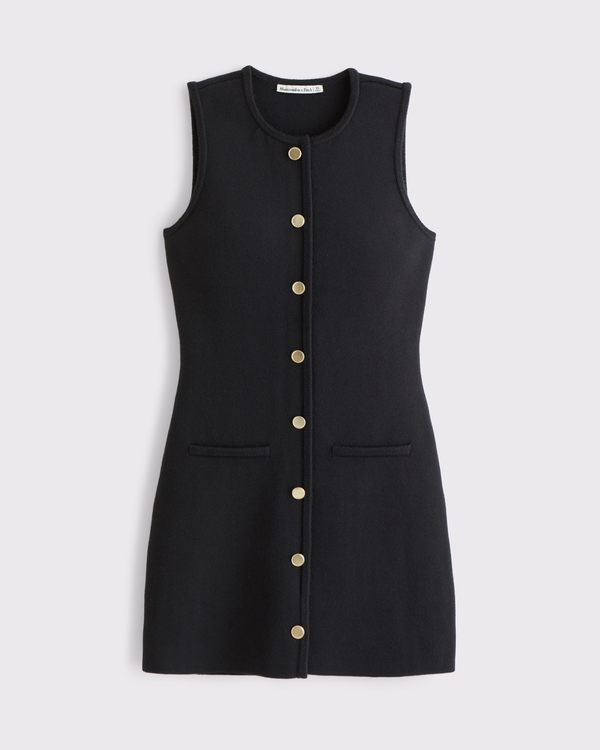 A&F Mara 迷你毛衣連身裙, 黑色 view 1