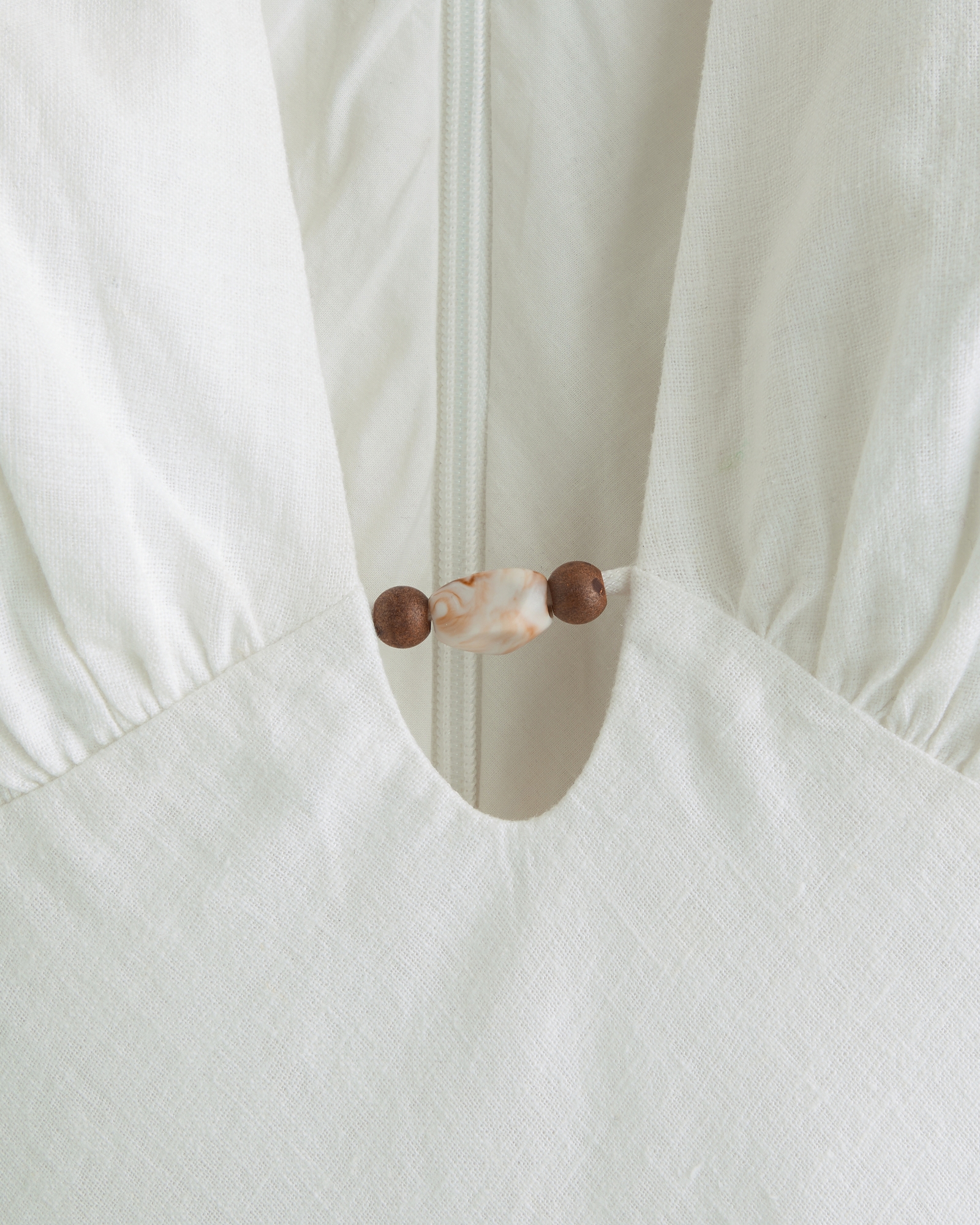 Dipped-Waist Smocked Midi Dress