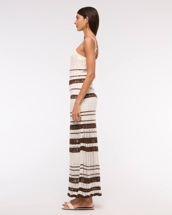 Crochet-Style Maxi Dress
