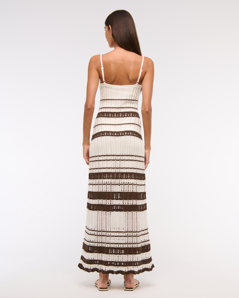 Crochet-Style Maxi Dress