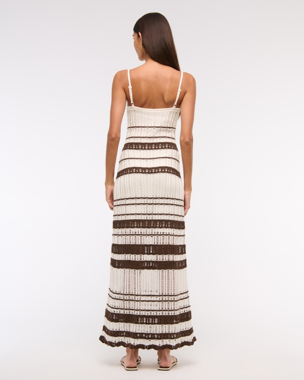 Crochet-Style Maxi Dress