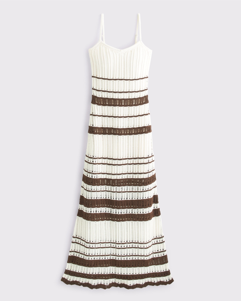 Crochet-Style Maxi Dress