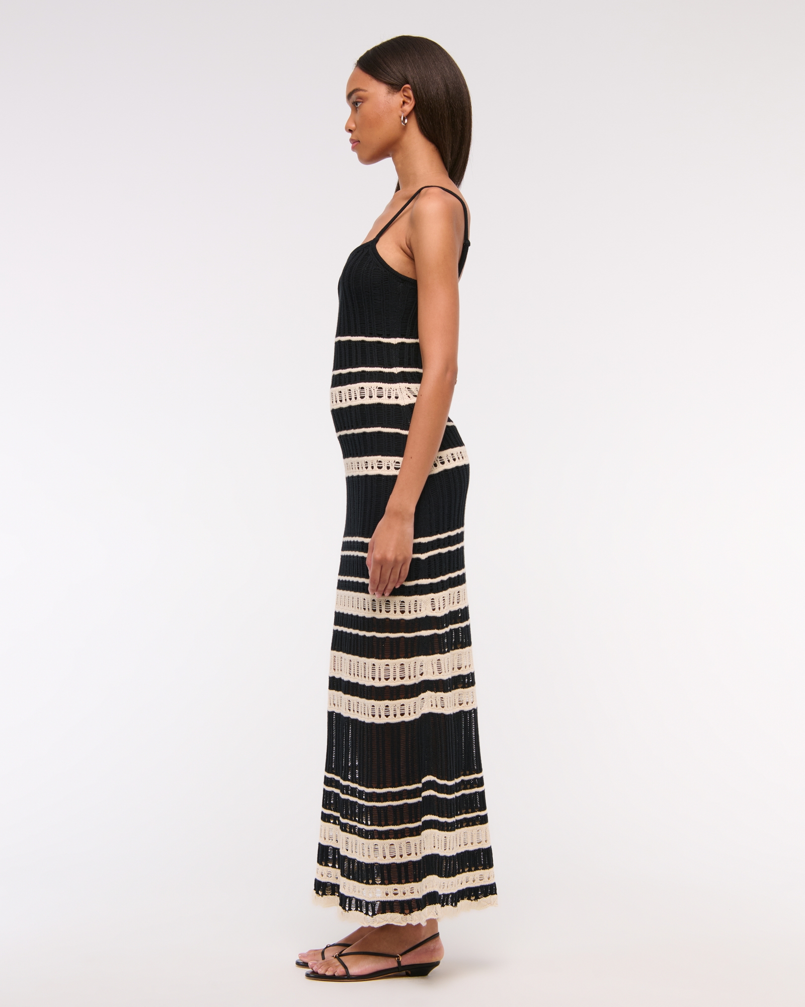 Crochet-Style Maxi Dress