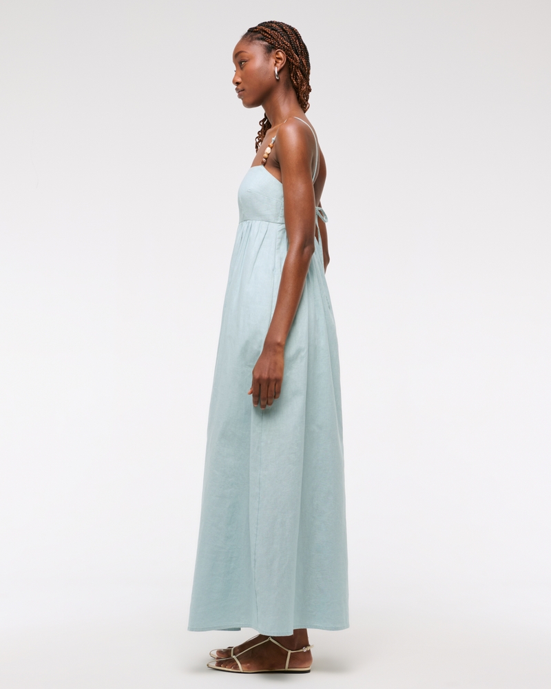 Tie-Back Babydoll Maxi Dress