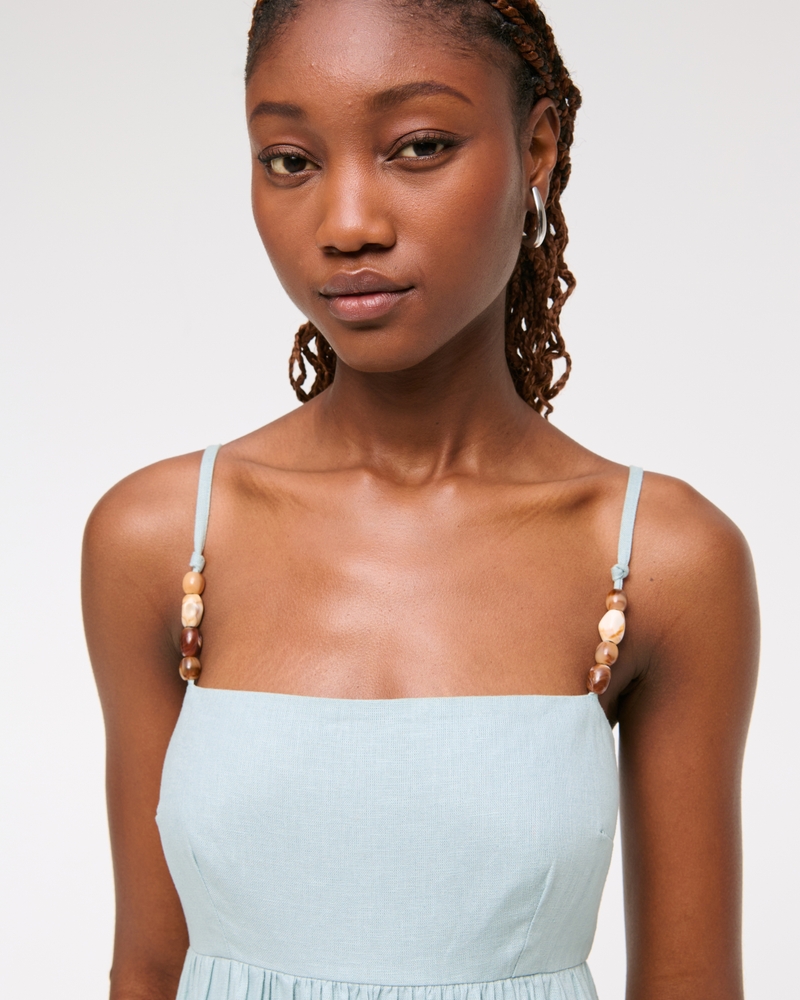 Tie-Back Babydoll Maxi Dress
