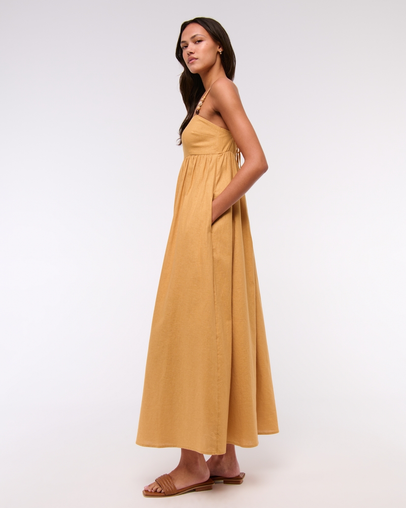 Tie-Back Babydoll Maxi Dress