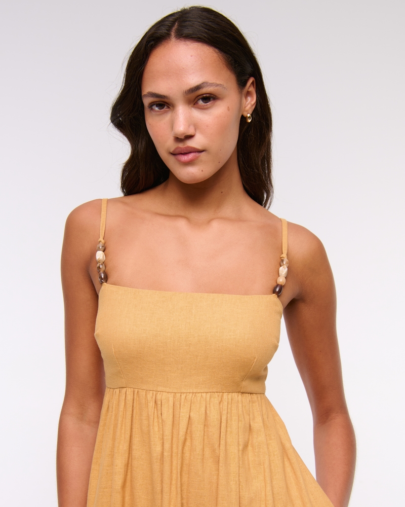 Tie-Back Babydoll Maxi Dress