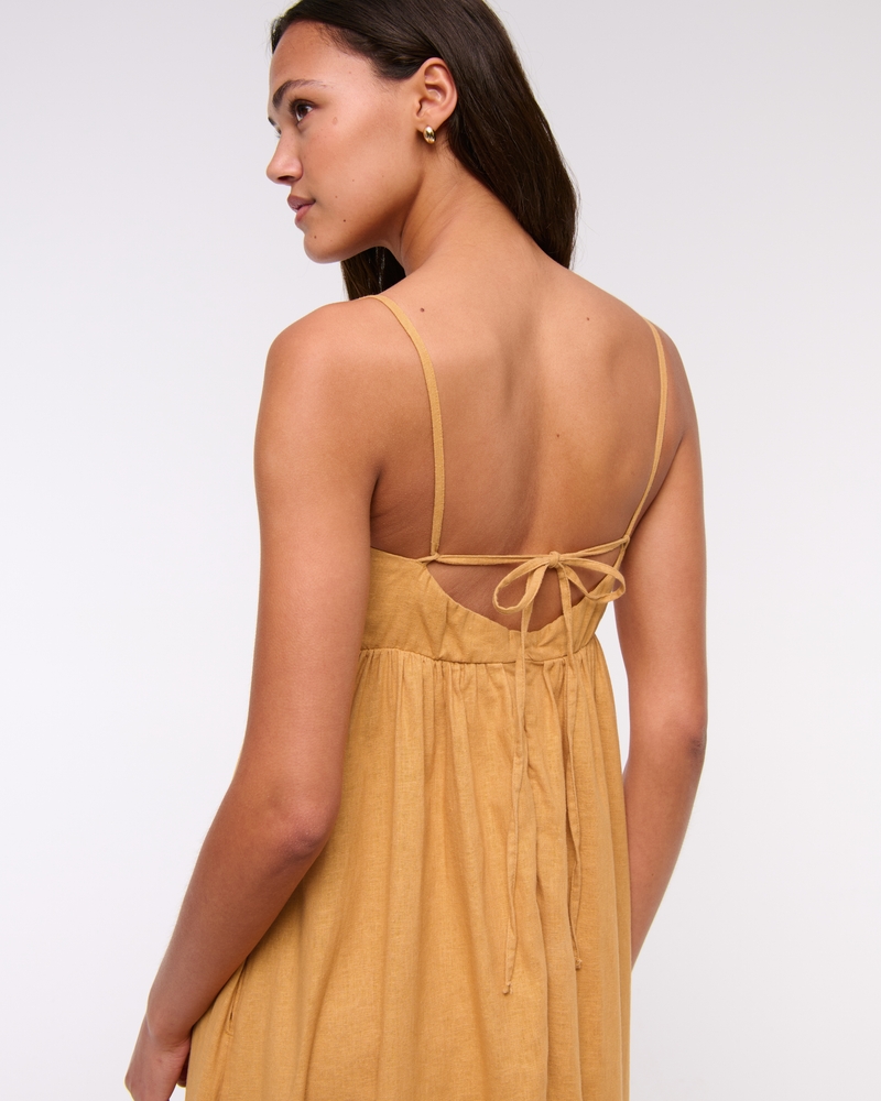 Tie-Back Babydoll Maxi Dress