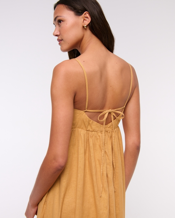 Tie-Back Babydoll Maxi Dress