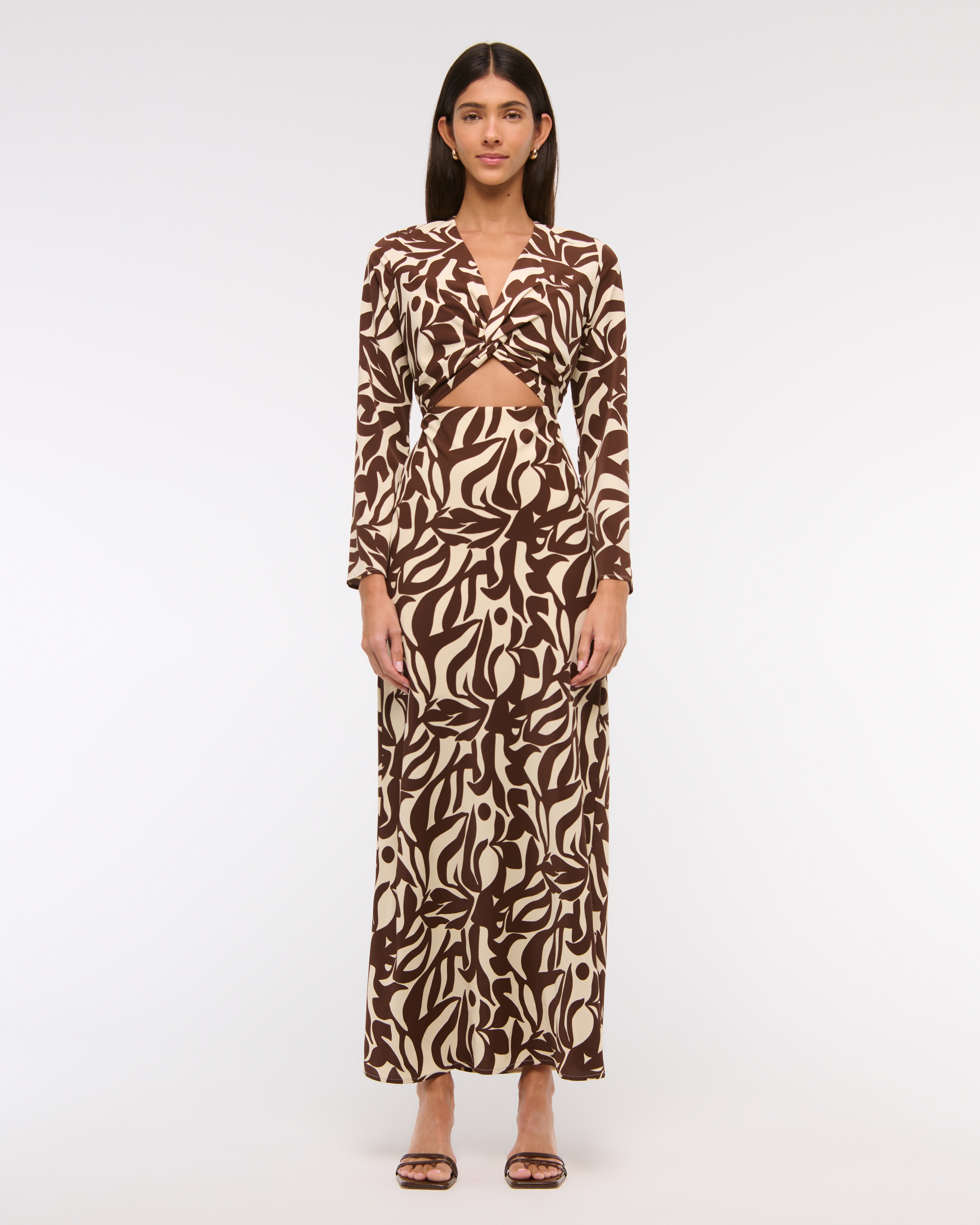 Женские платья Abercrombie & Fitch Long-Sleeve Twist-Front Maxi Dress — фото 2