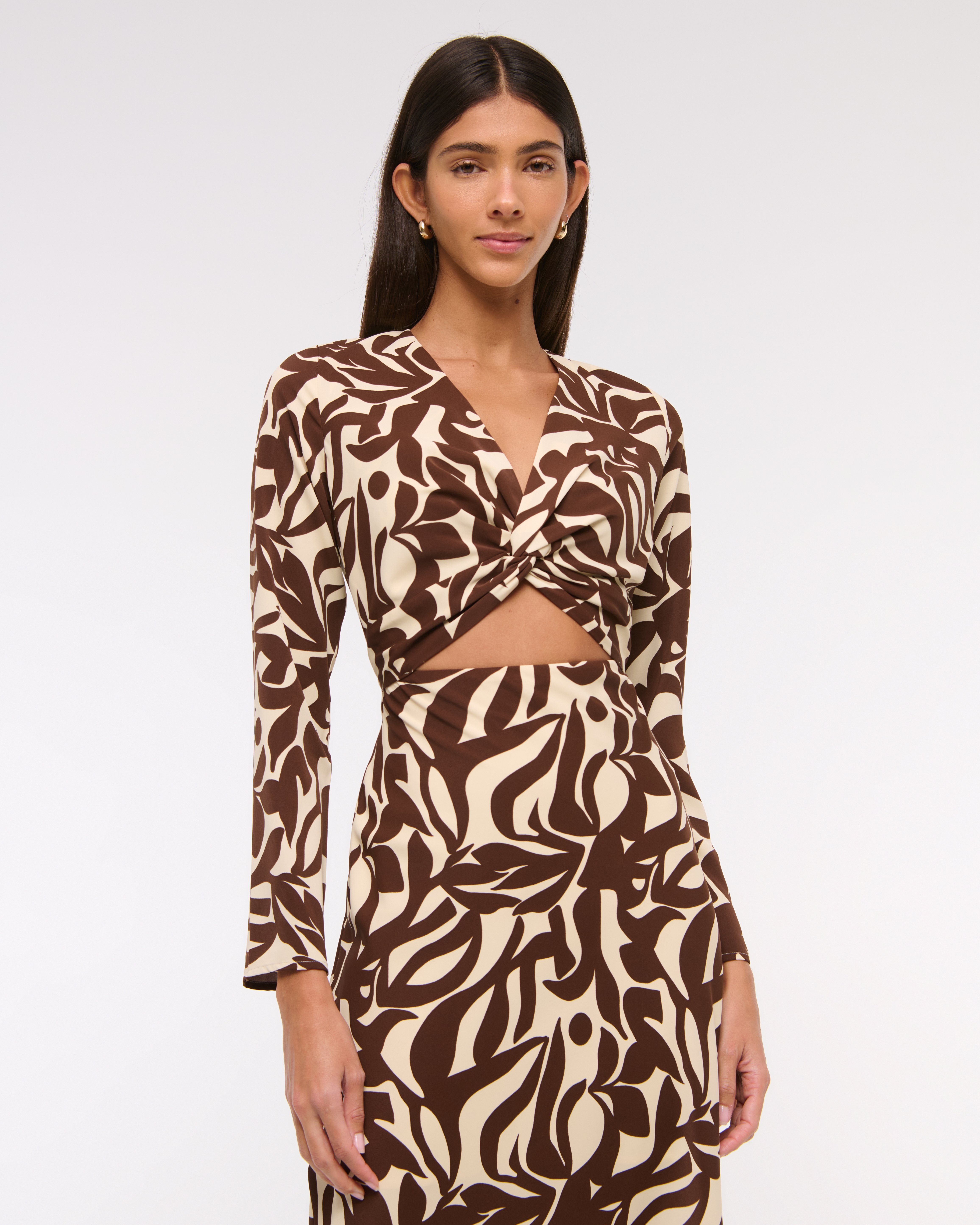 Женские платья Abercrombie & Fitch Long-Sleeve Twist-Front Maxi Dress — фото 3