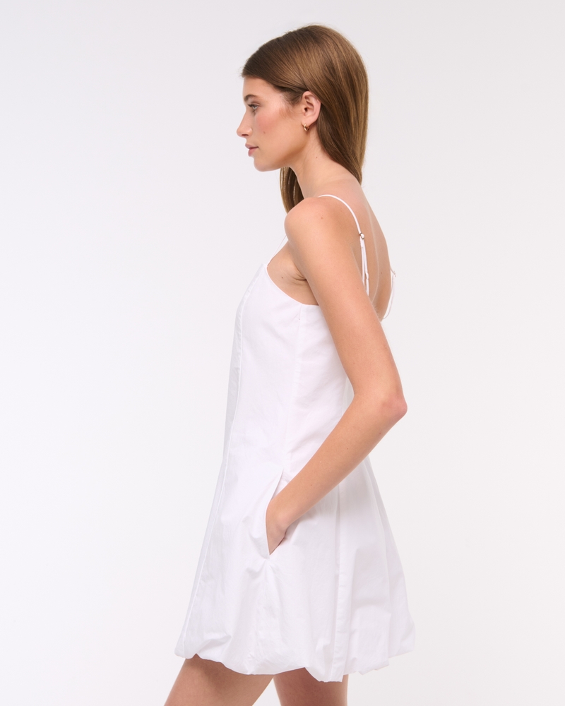 Squareneck Bubble Hem Mini Dress