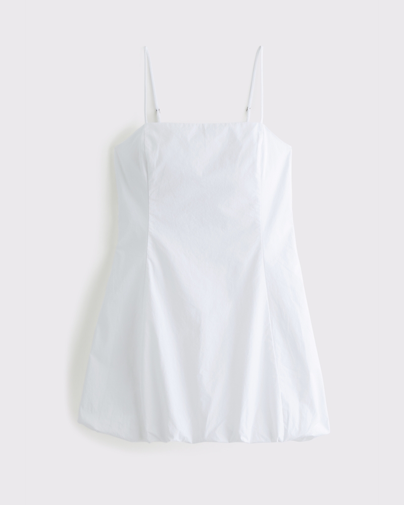 Squareneck Bubble Hem Mini Dress