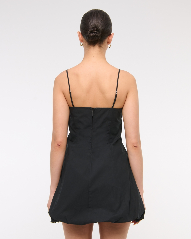 Squareneck Bubble Hem Mini Dress