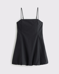 Squareneck Bubble Hem Mini Dress