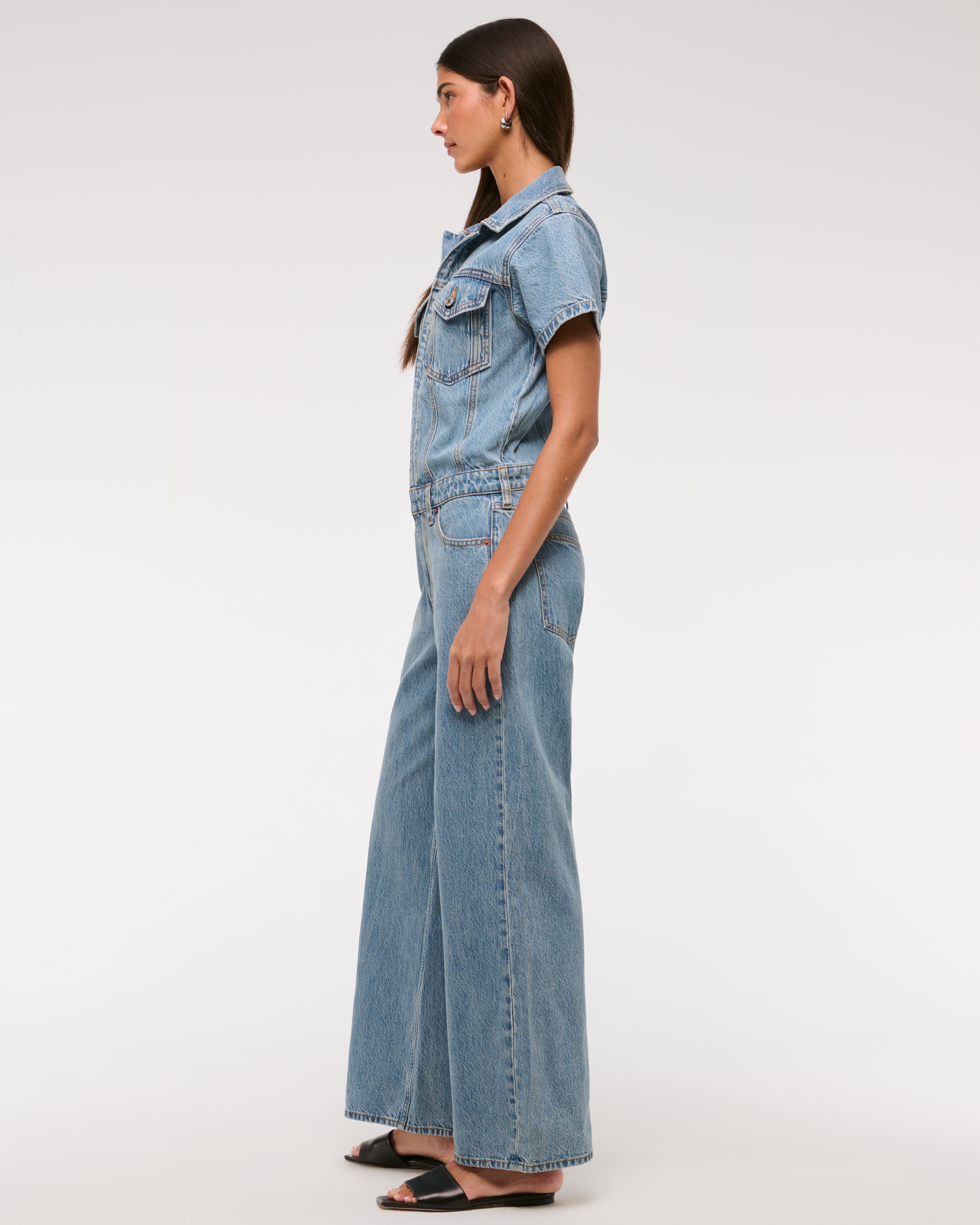 Wihm Gazzete ★ DENIM ALL IN ONE 2 NATHGAM Womens Denim One Piece Overalls Baggy Jumpsuit