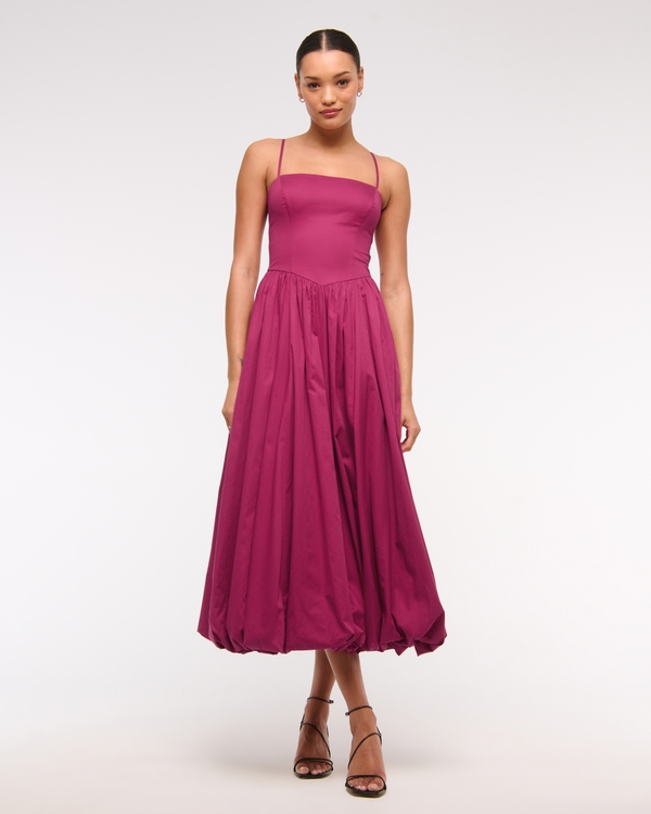 cocktail high low dress Anette – THEIA collection: Modern Tailoring Sage Green Long Sleeves Color:Candy-Pink