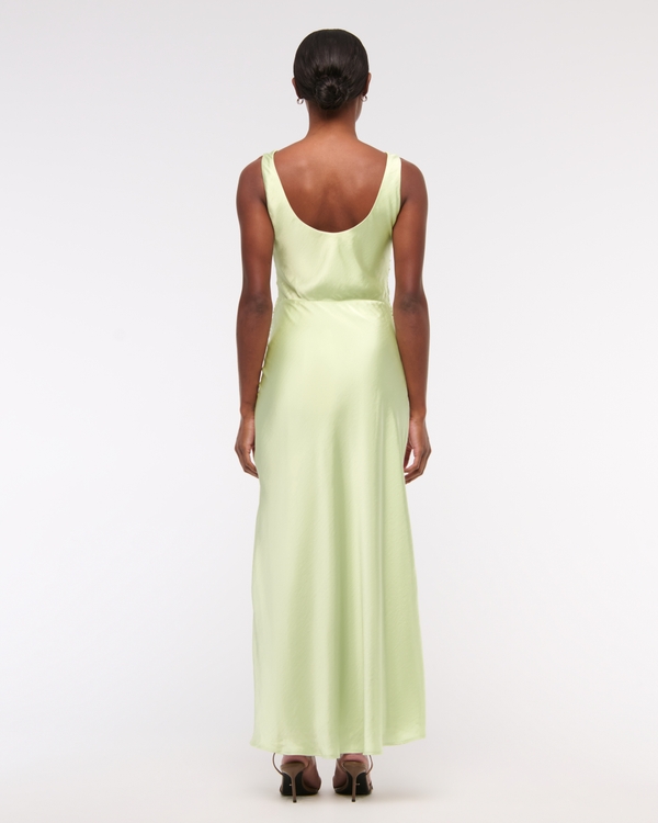 Cowl Neck Draped Maxi Dress
