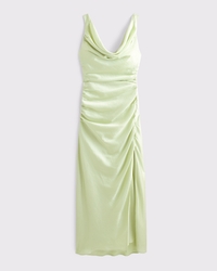 Cowl Neck Draped Maxi Dress