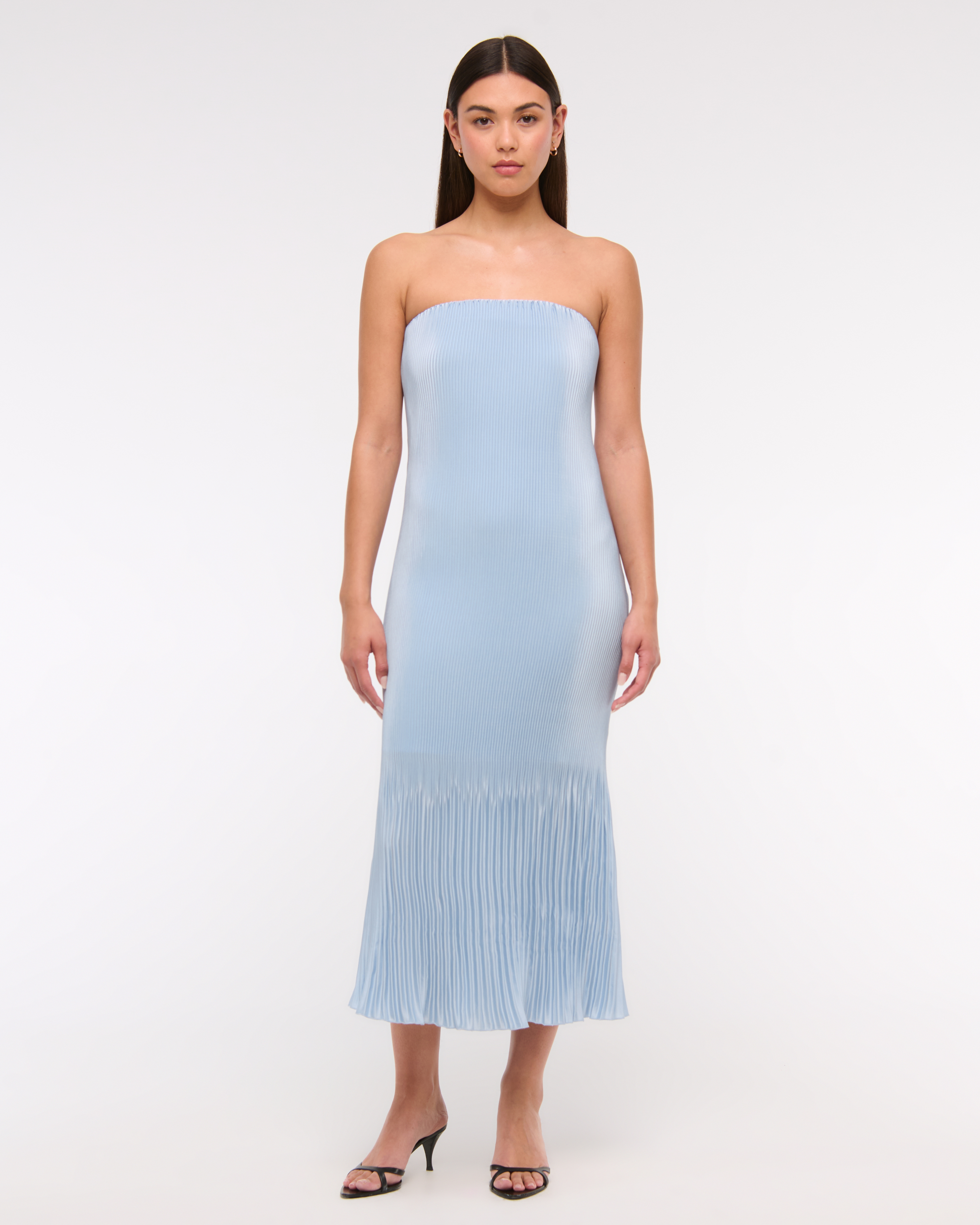 Women's The A&F Giselle Pleat Release Midi Dress | Women's