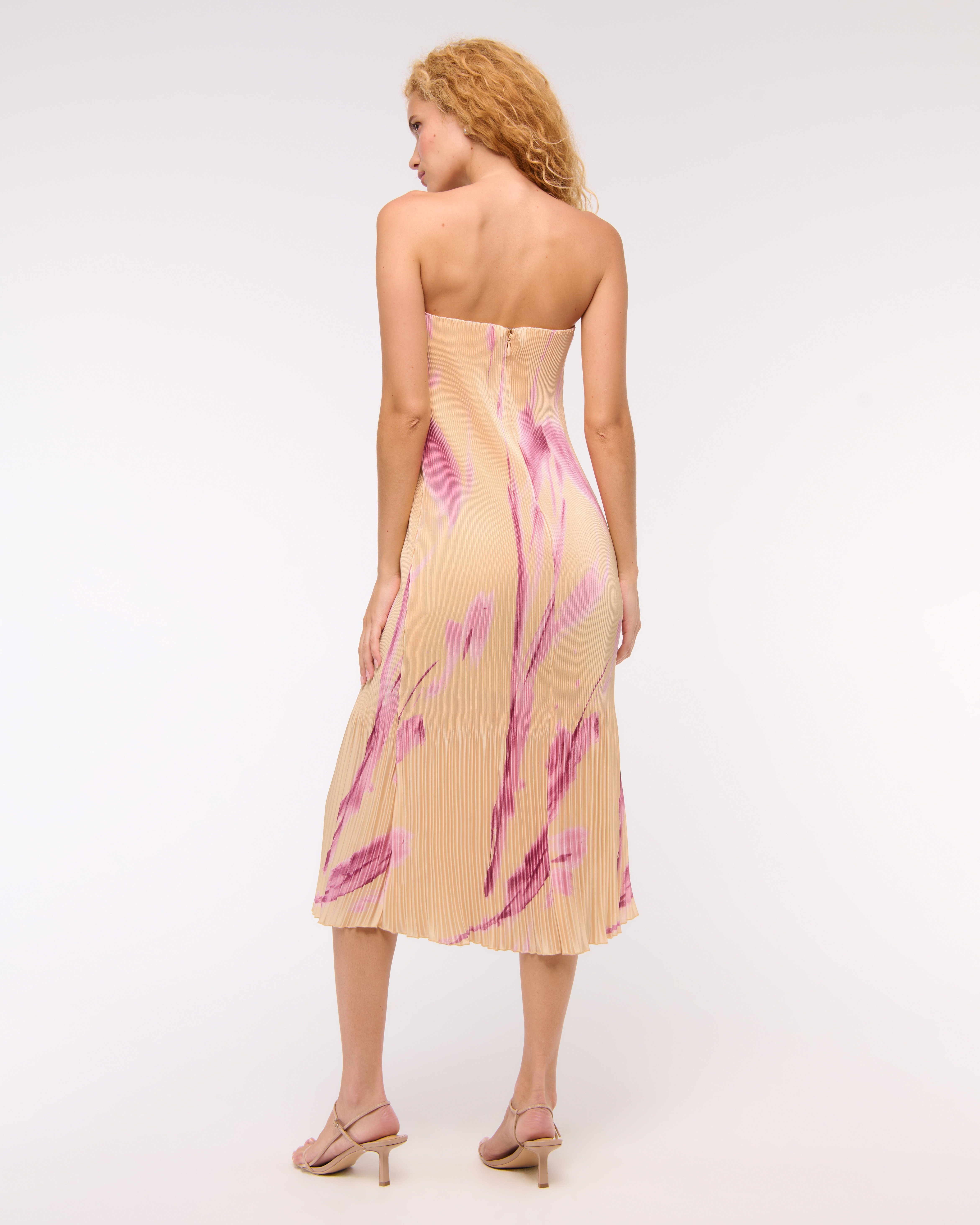 Women's The A&F Giselle Pleat Release Midi Dress | Women's