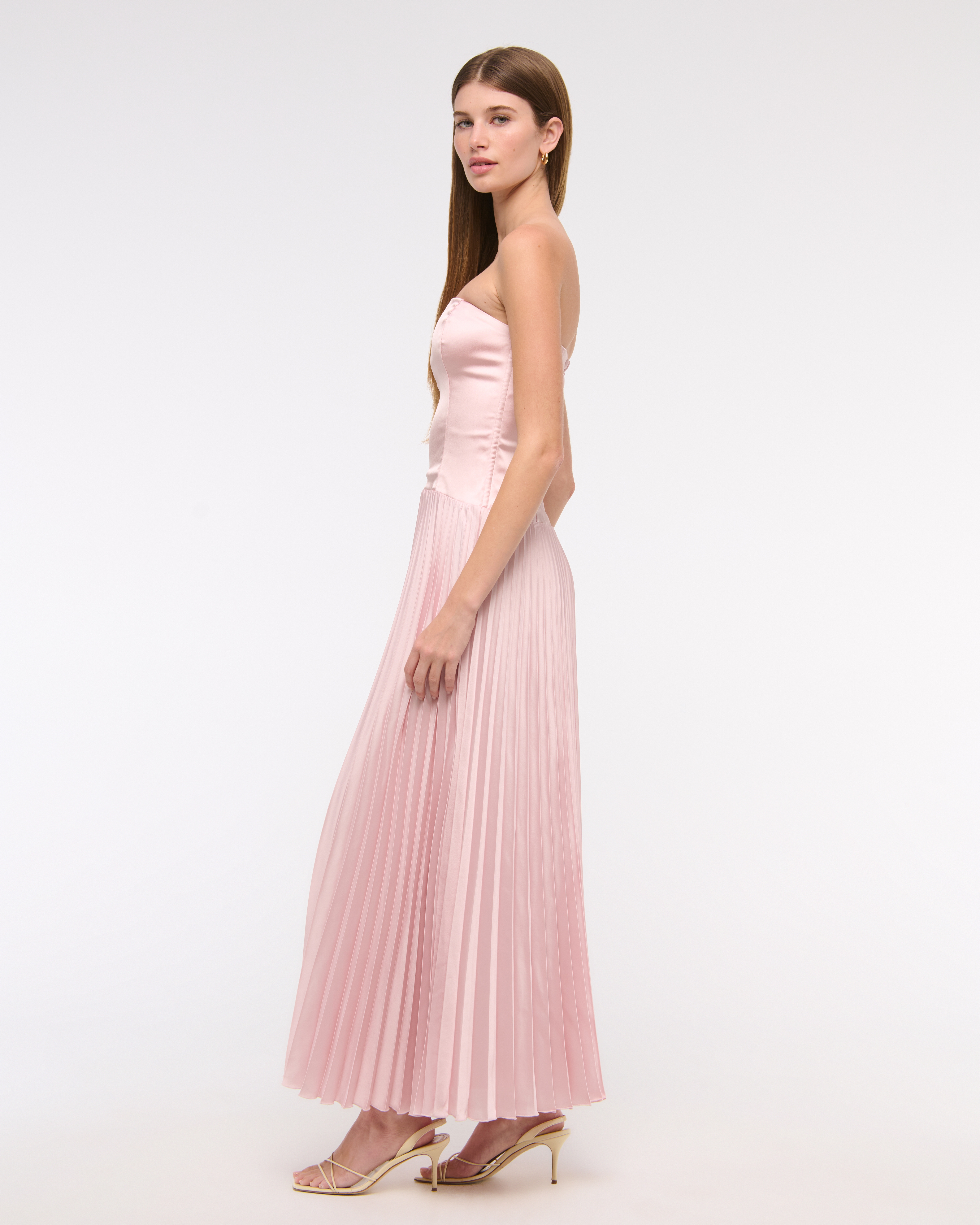 Abercrombie & Fitch The A&f Giselle Drop-waist Maxi Dress In Pink