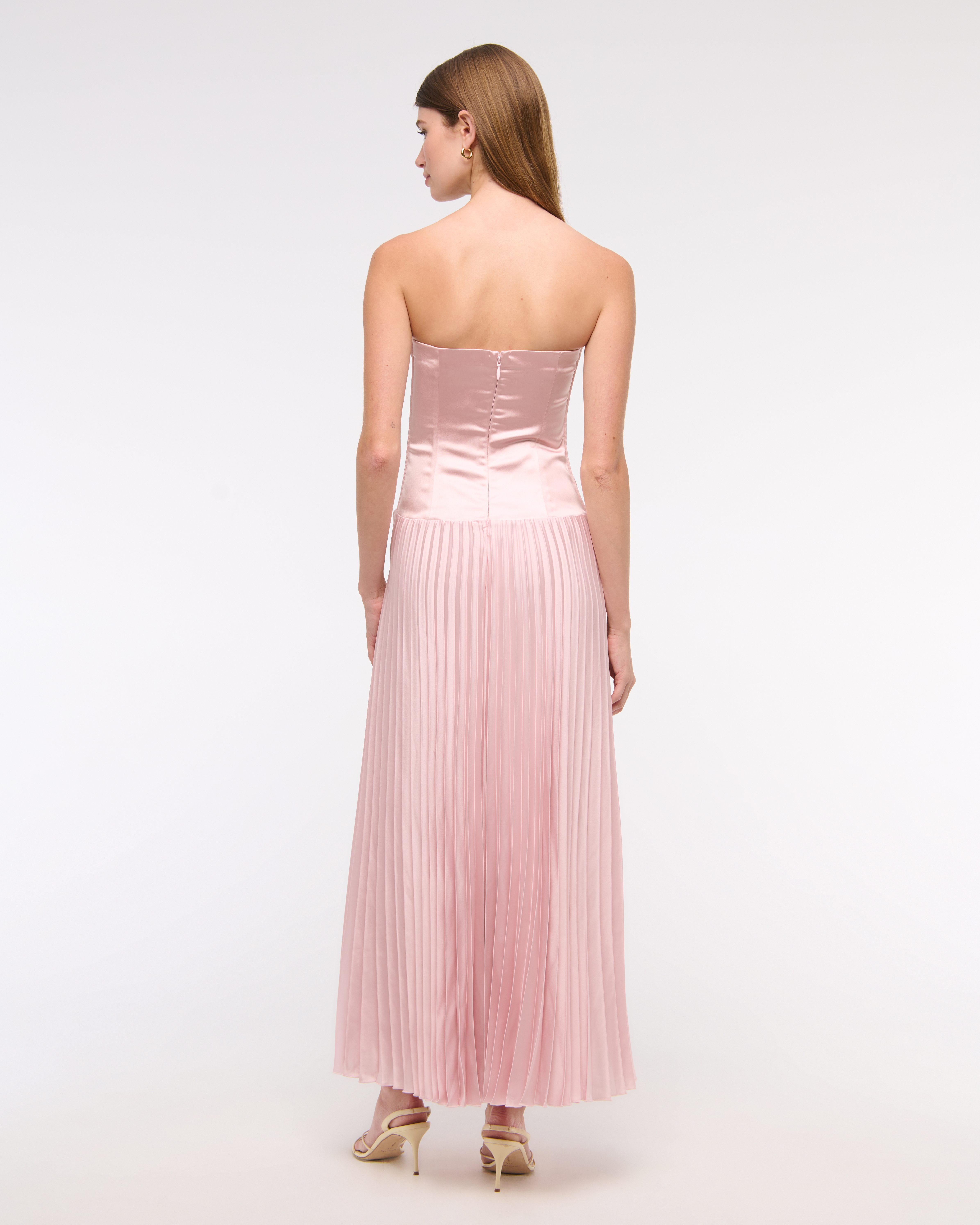 Abercrombie & Fitch The A&f Giselle Drop-waist Maxi Dress In Pink