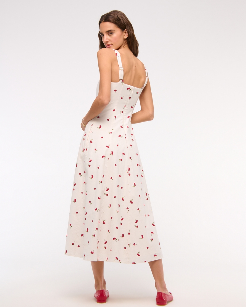The A&F Mila Stretch Midi Dress
