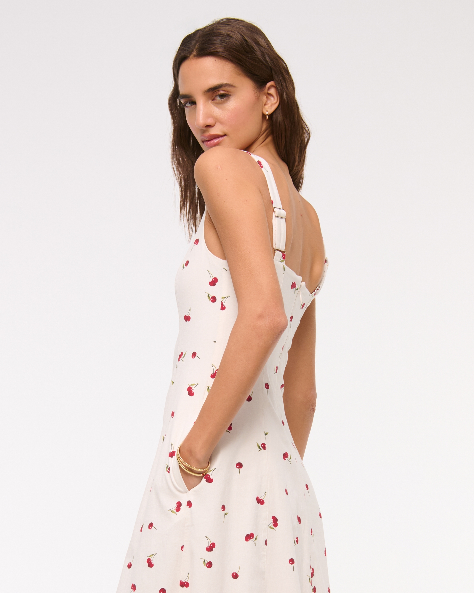 The A&F Mila Stretch Midi Dress
