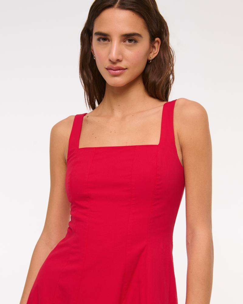 The A&F Mila Stretch Midi Dress