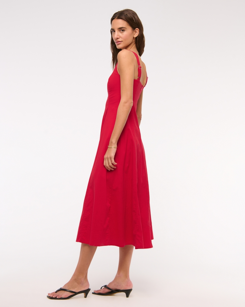 The A&F Mila Stretch Midi Dress