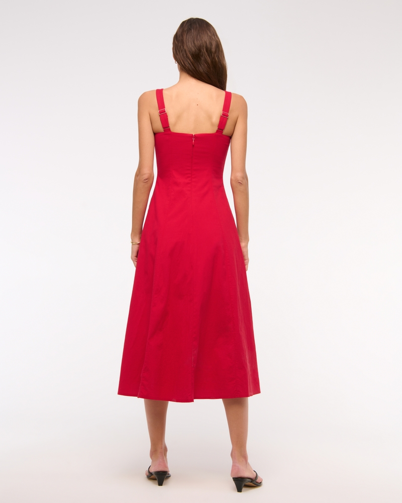 The A&F Mila Stretch Midi Dress
