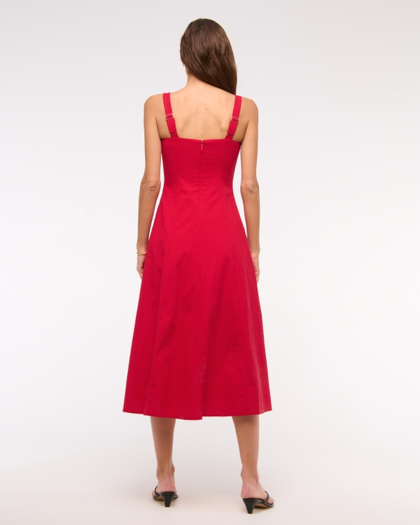 The A&F Mila Stretch Midi Dress