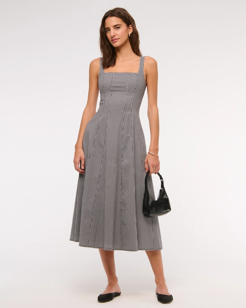 The A&F Mila Stretch Midi Dress