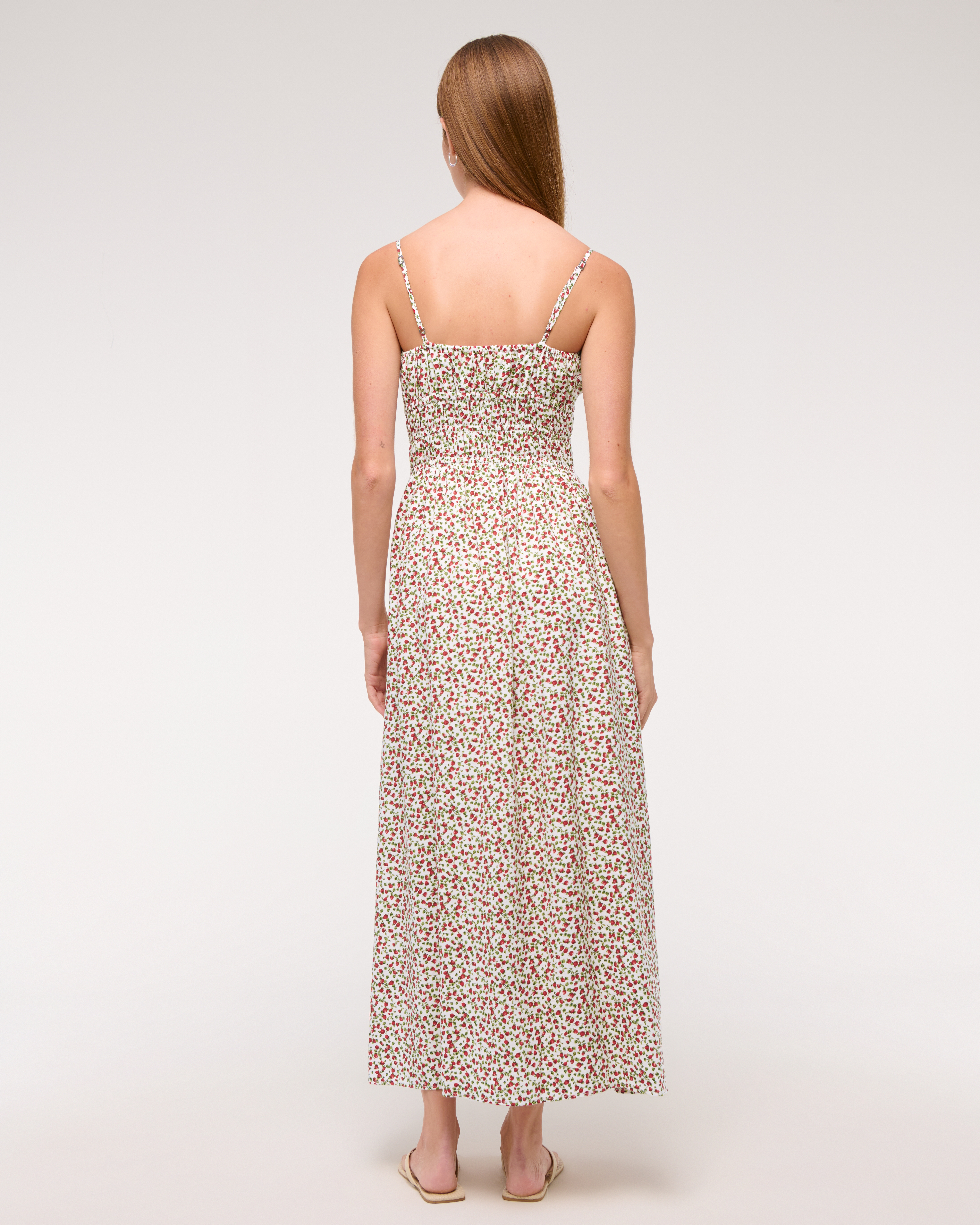 Women's Smocked Tie-Front Maxi Dress | Women's Clearance | Abercrombie.com