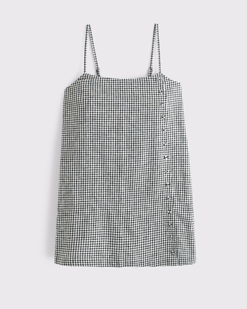 Women's Linen-Blend Button Skort | Women's Dresses & Jumpsuits | Abercrombie.com