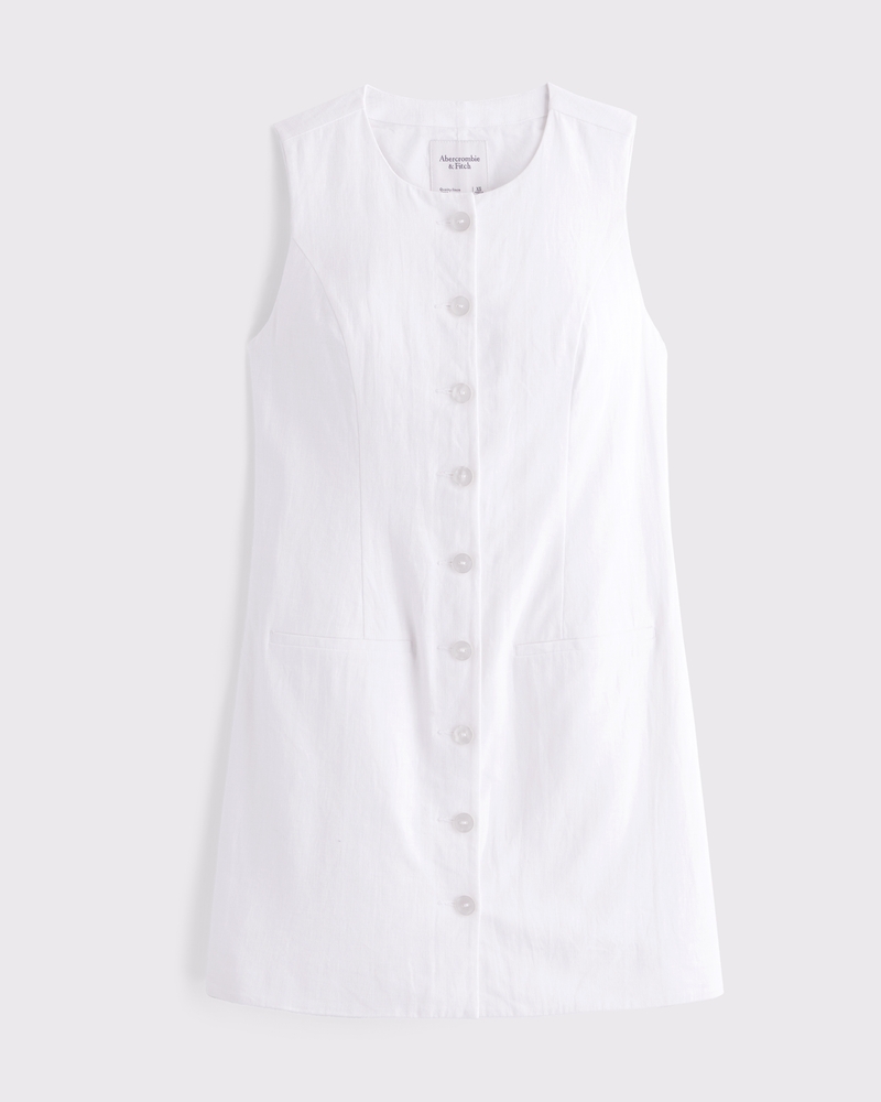 Women's The A&F Mara Linen-Blend Mini Dress | Women's Women's The A&F Mara Linen-Blend Mini Dress | Women's